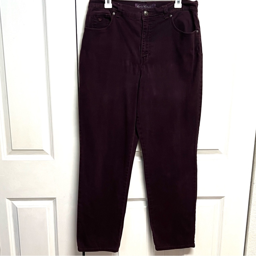 Gloria Vanderbilt High-Rise Jeans in Deep Plum Size 14